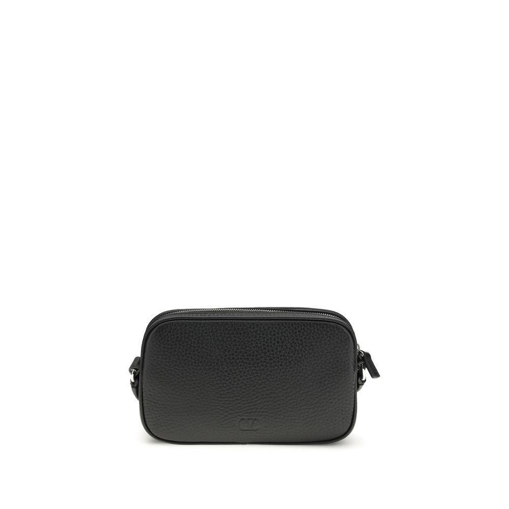 Valentino Garavani Black Calf Leather Bos Taurus Accessories - Men
