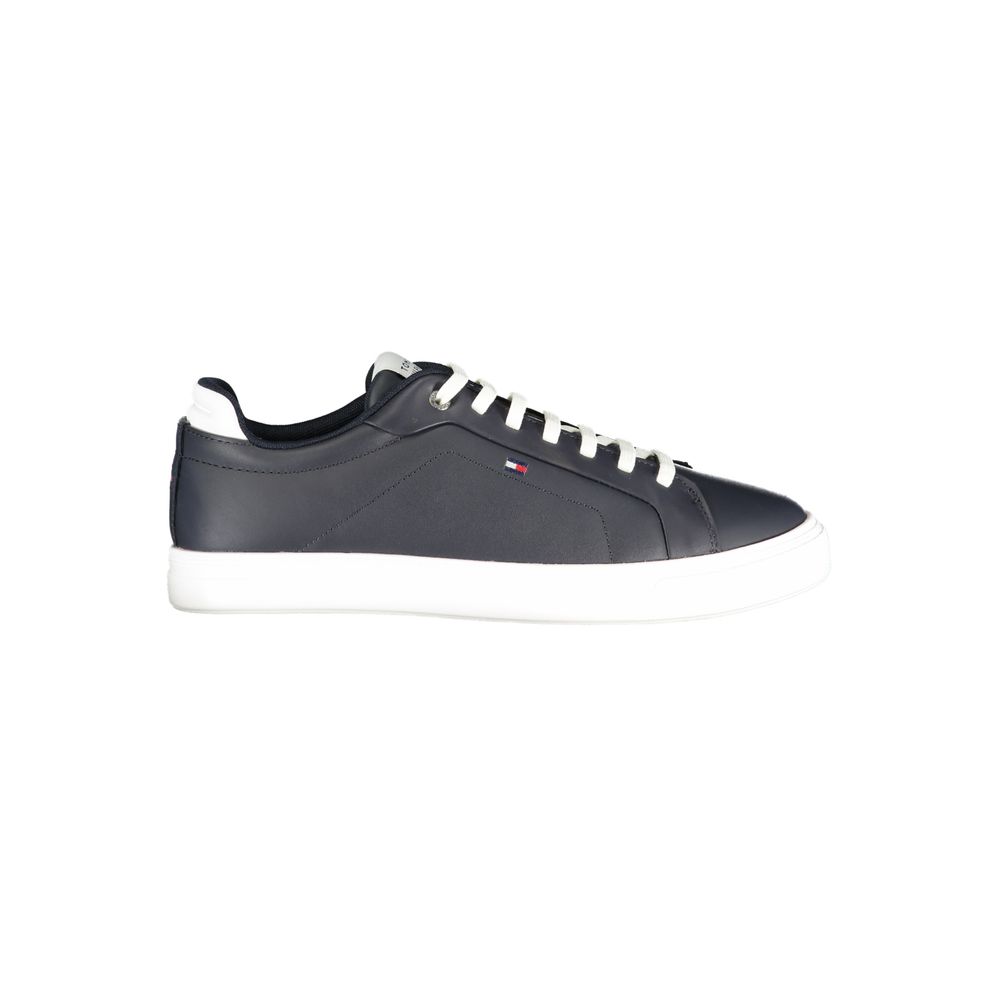 Blue Polyurethane Men Sneaker