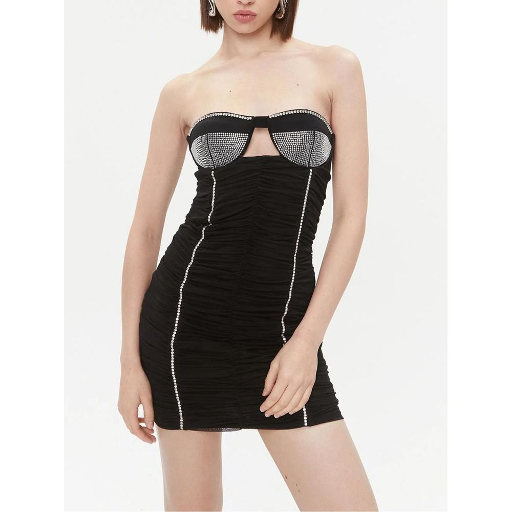 Black Nylon Casual Dress