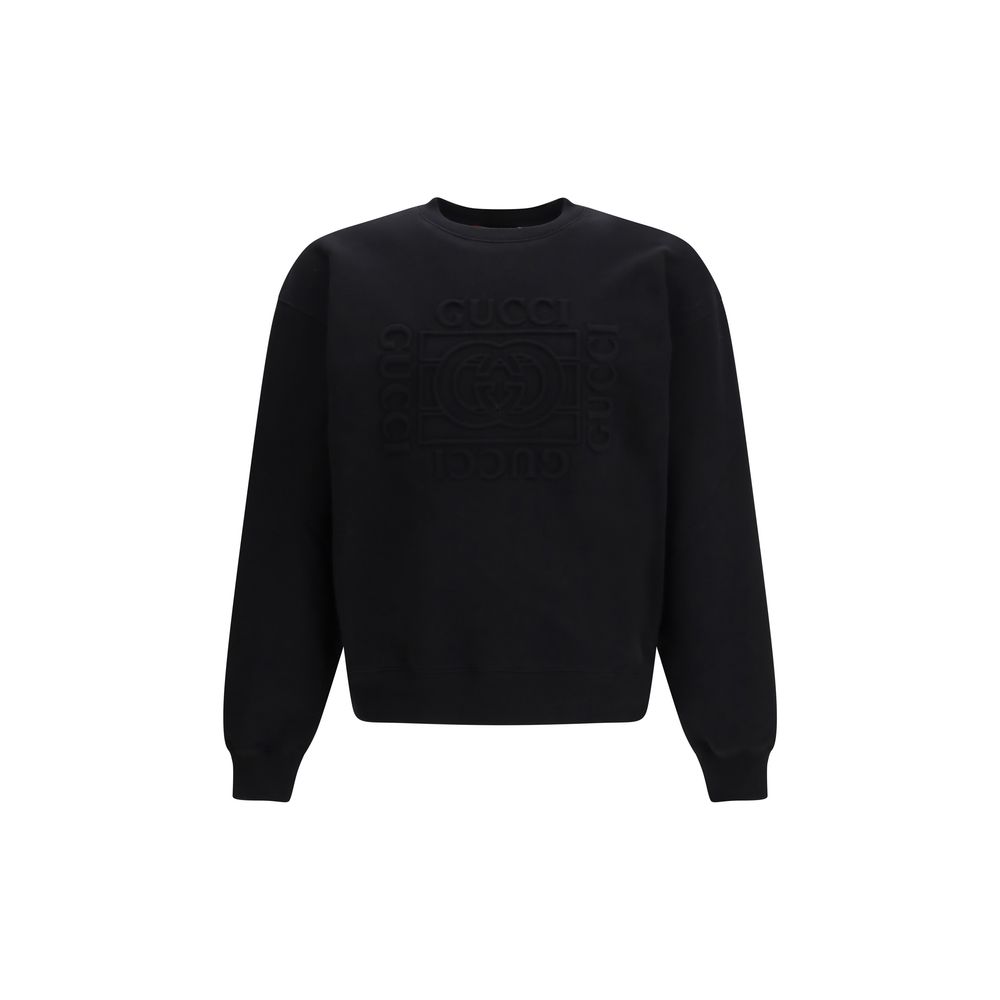 Black Cotton Sweatshirt