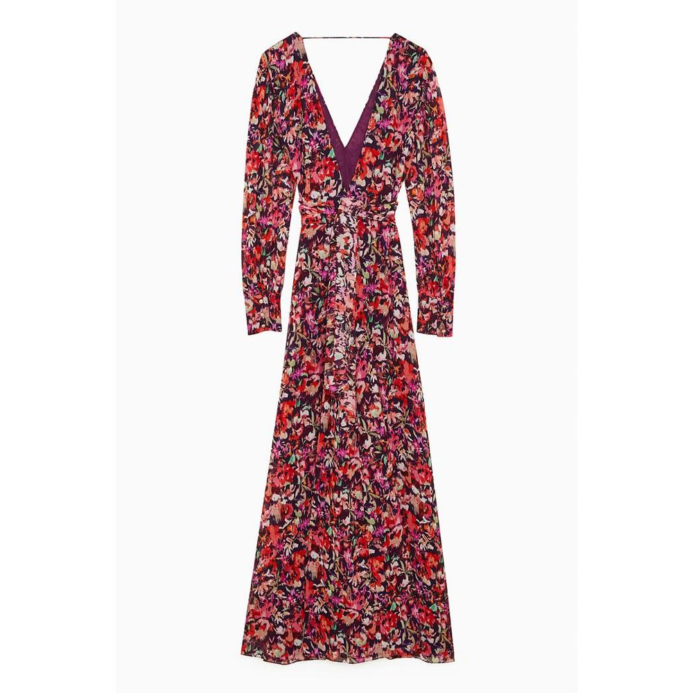 Red Viscose Casual Dress - Thumbnail 2