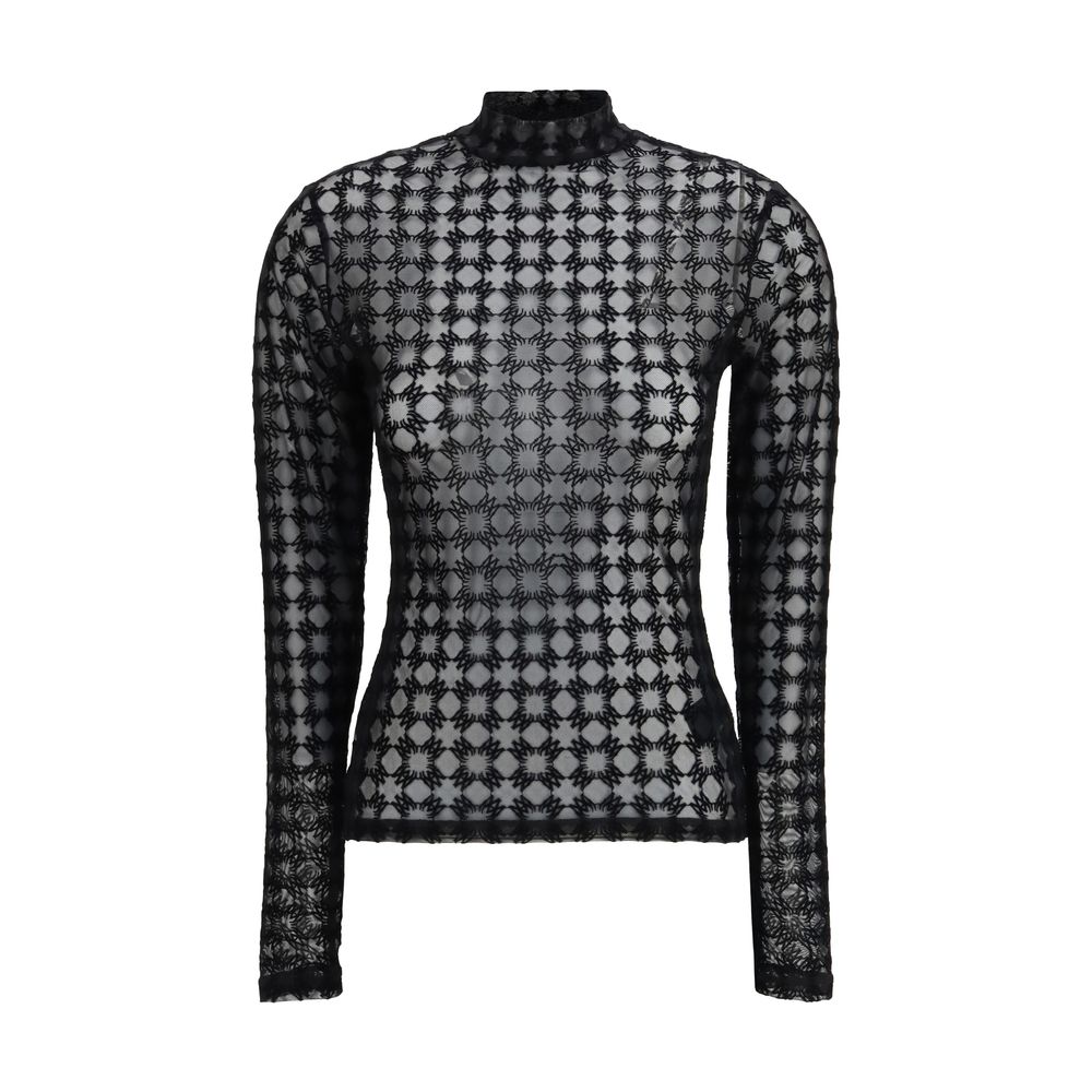 Black Polyester Pattern Shirt