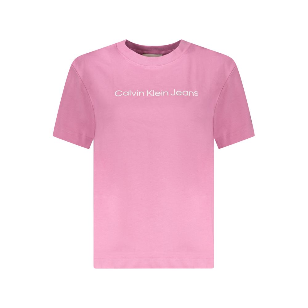 Pink Cotton Women T-Shirt