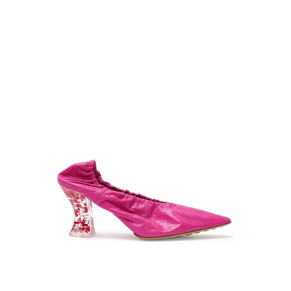 Fuchsia Leather Slippers