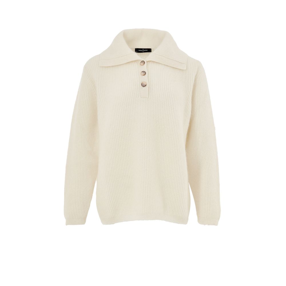 White Wool Polo Shirt