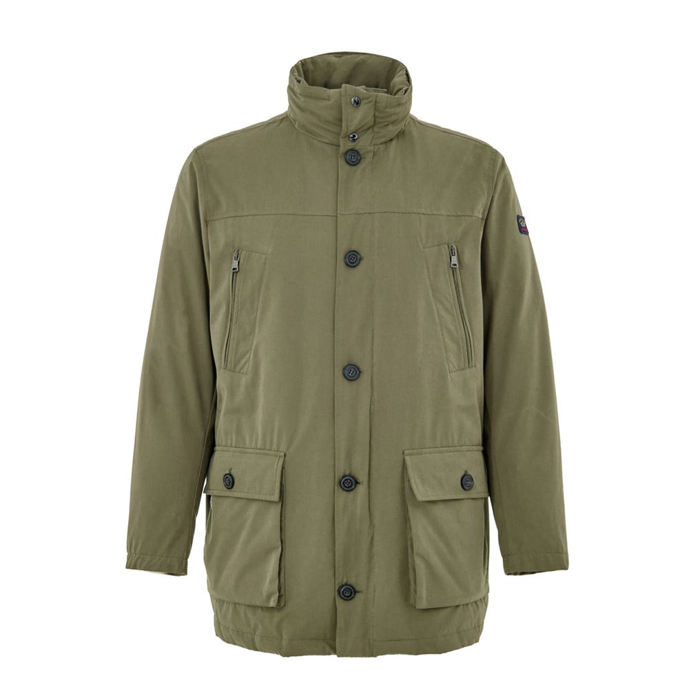 Green Polyester Coat