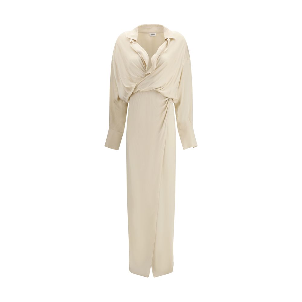 Beige Viscose Casual Dress