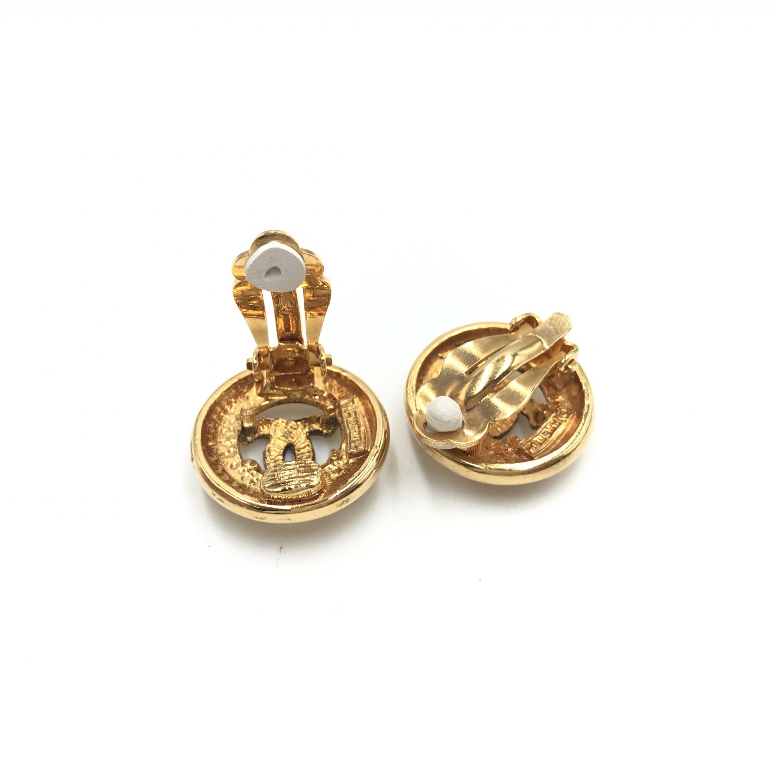 Gold Plated CC Clip-On Earrings