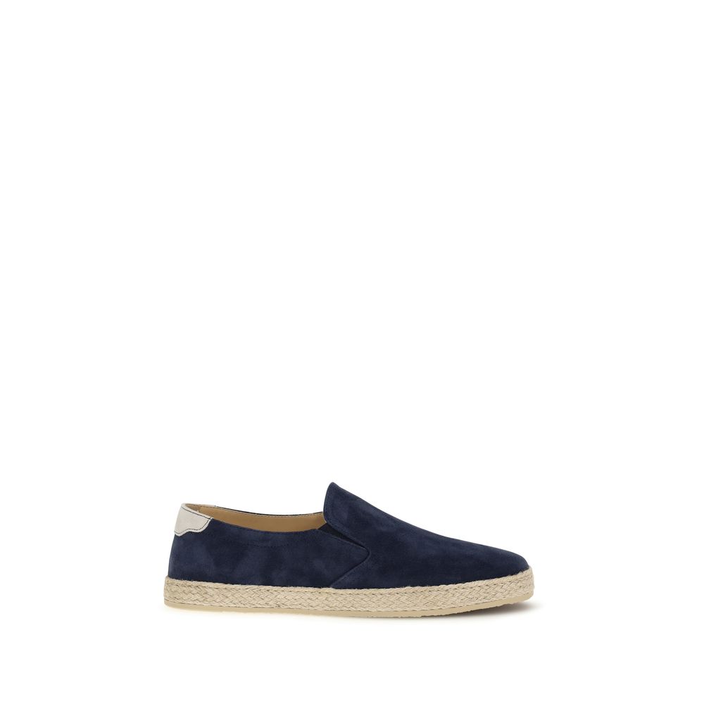Blue Calf Leather Bos Taurus Espadrilles