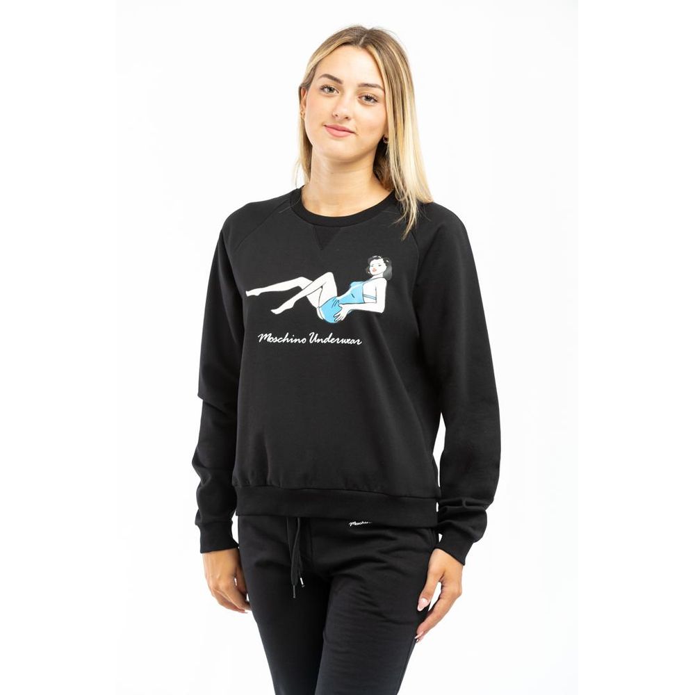 Black Cotton Sweatshirt
