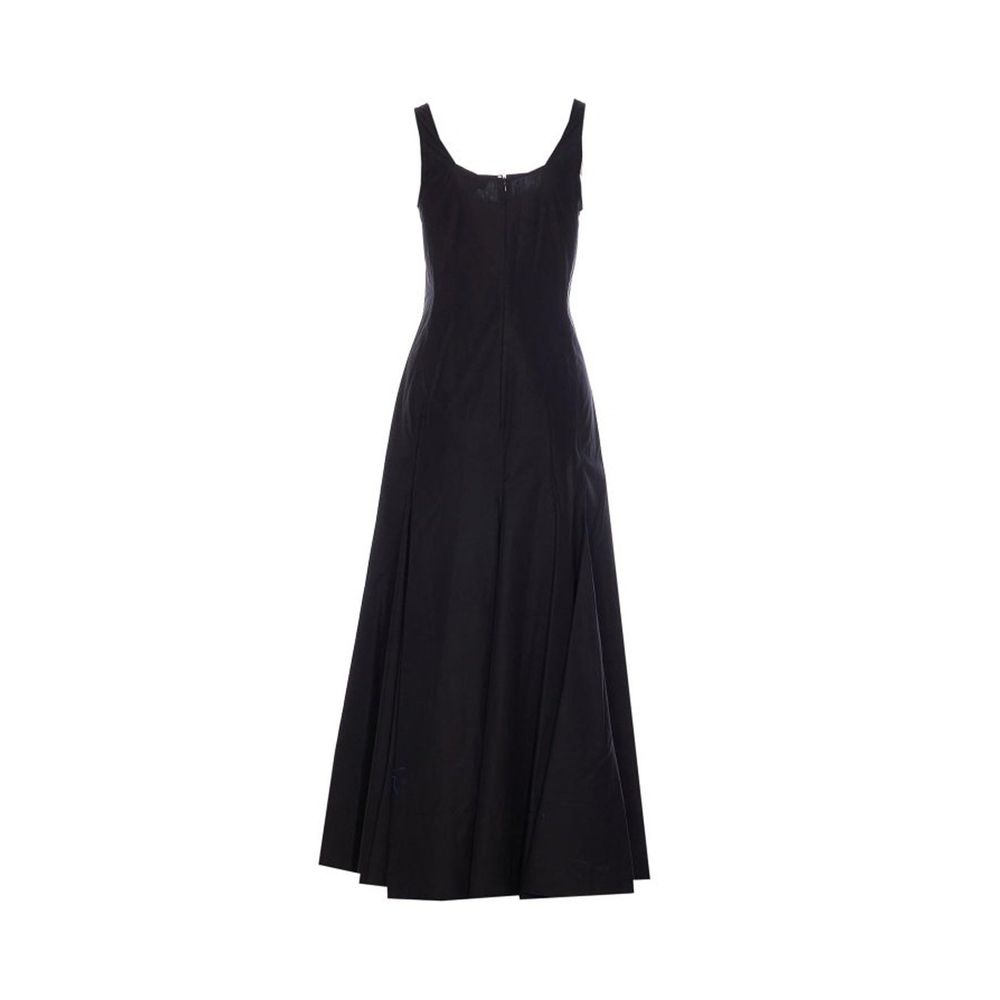 Black Cotton Casual Dress - Thumbnail 2