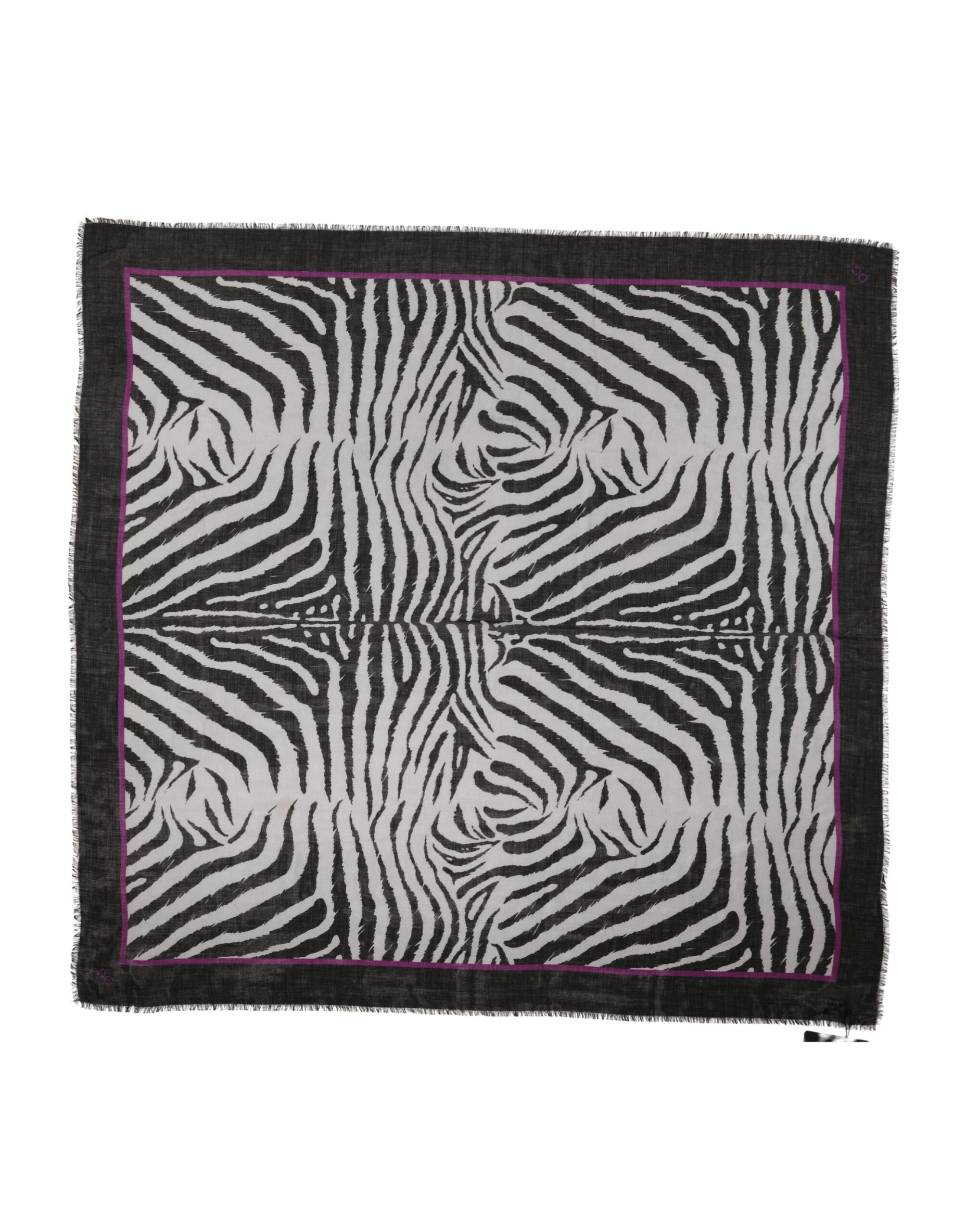 White Black Zebra Pattern Shawl 255cm x 132cm Men Scarf