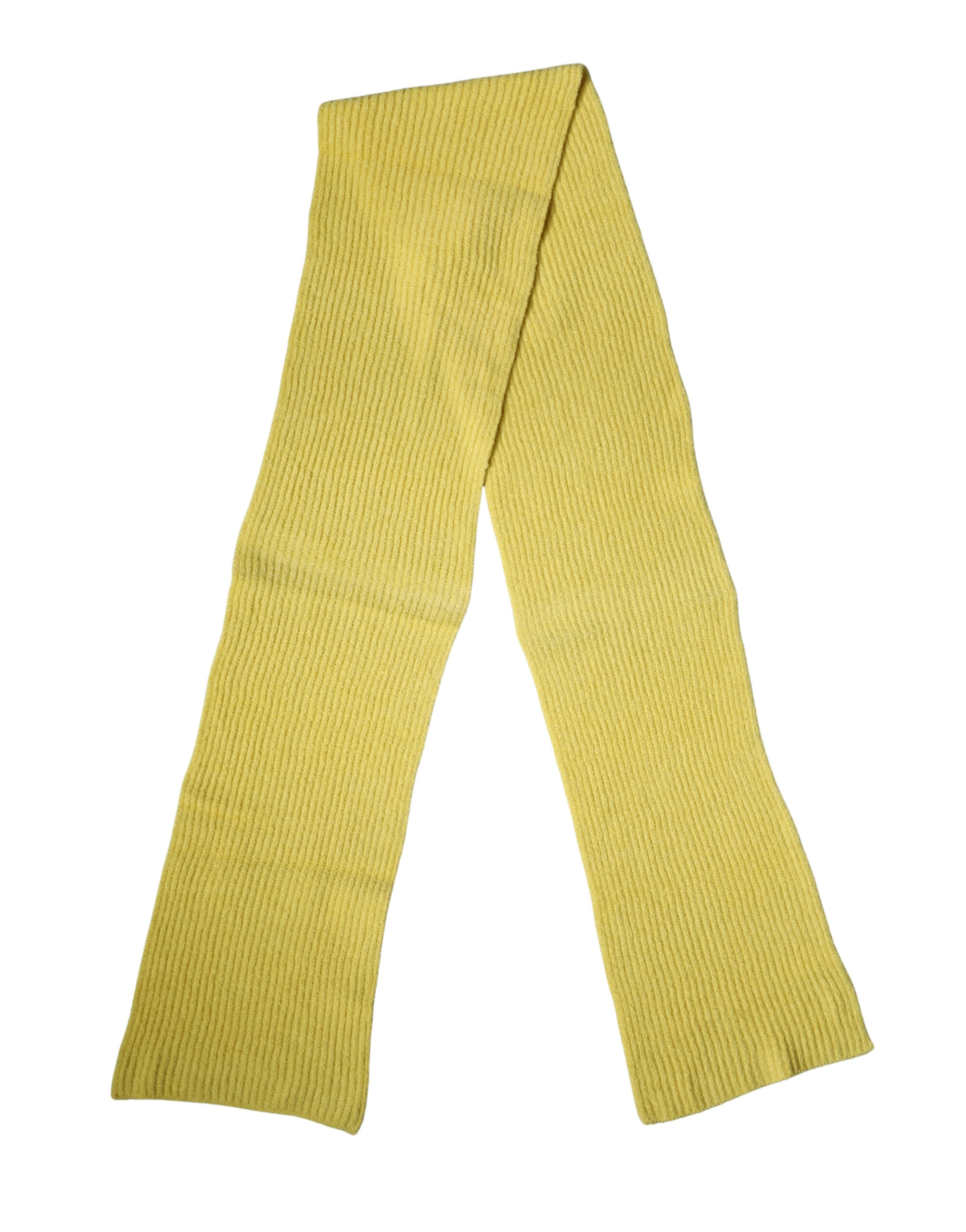 Yellow Cotton Knitted Neck Foulard 270cm x 31cm  Men Scarf