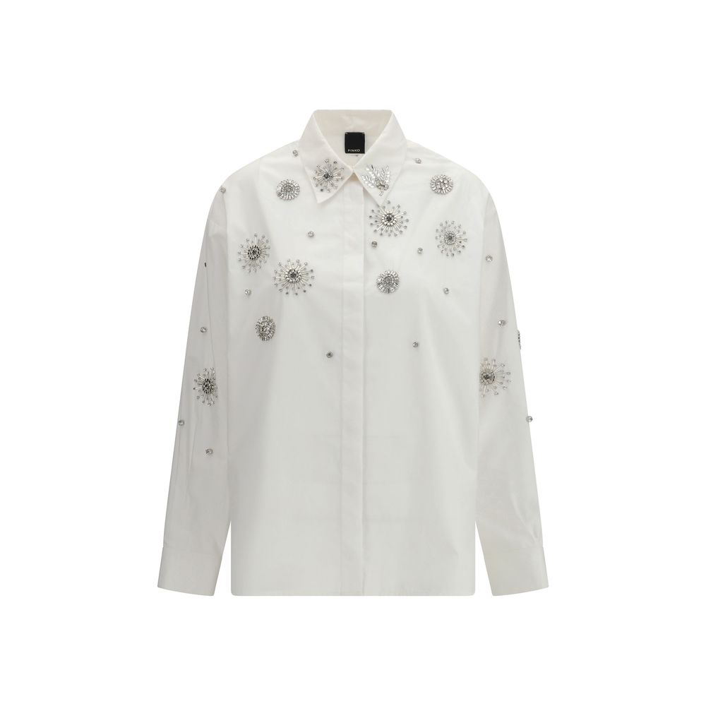 White Calf Leather Bos Taurus Pattern Shirt