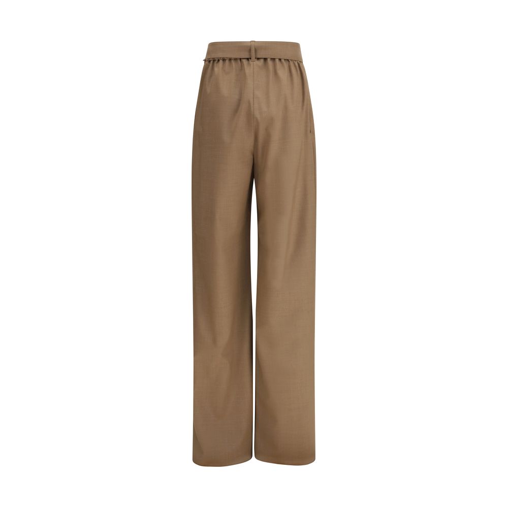 Beige Fleece Wool Casual Pants - Thumbnail 2