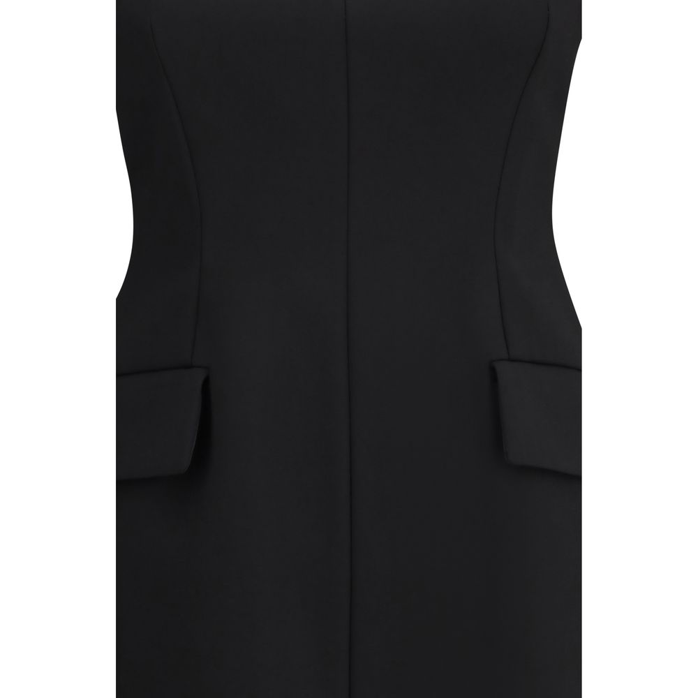 Black Polyester Casual Dress - Thumbnail 3