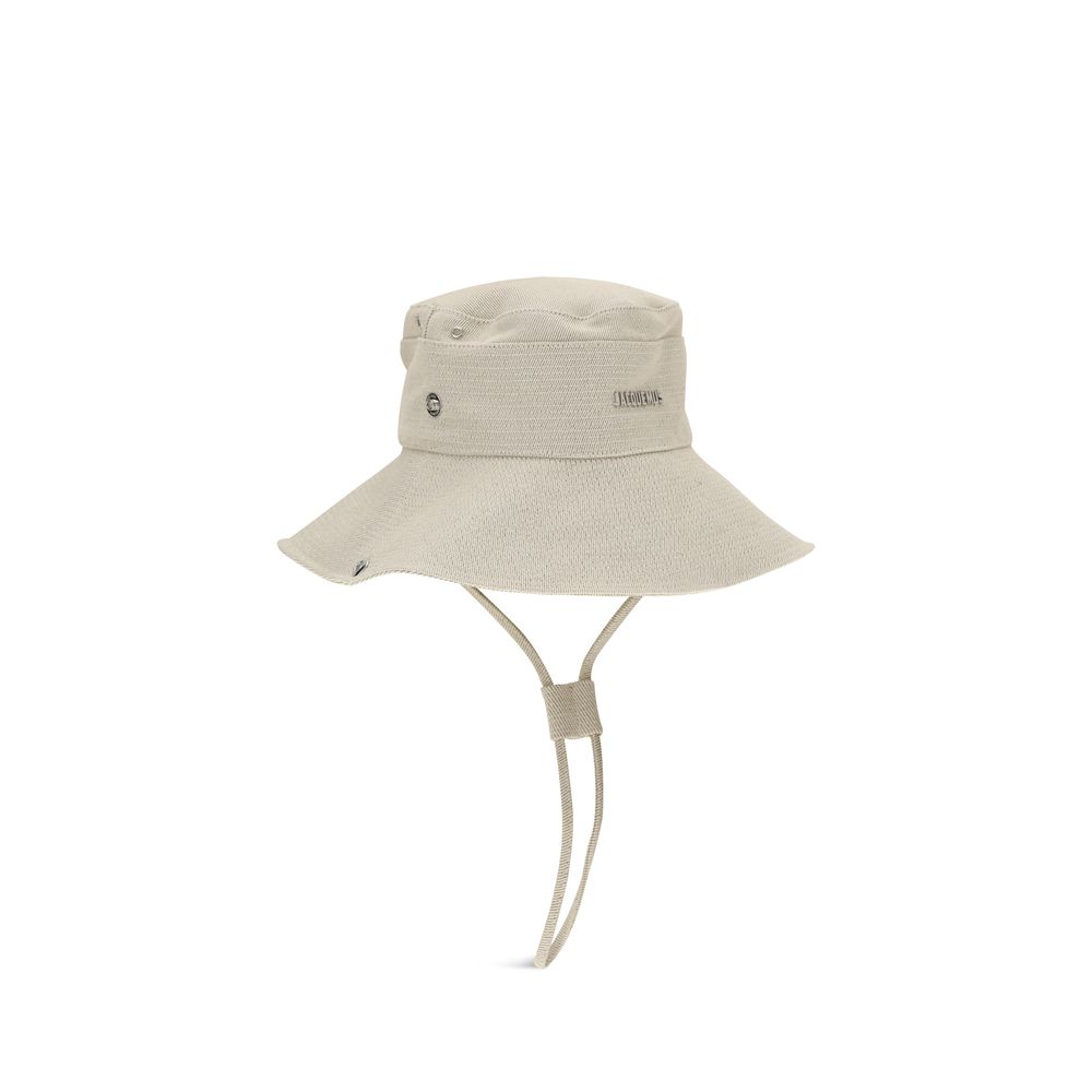 Beige Cotton Bucket Hat - Thumbnail 2