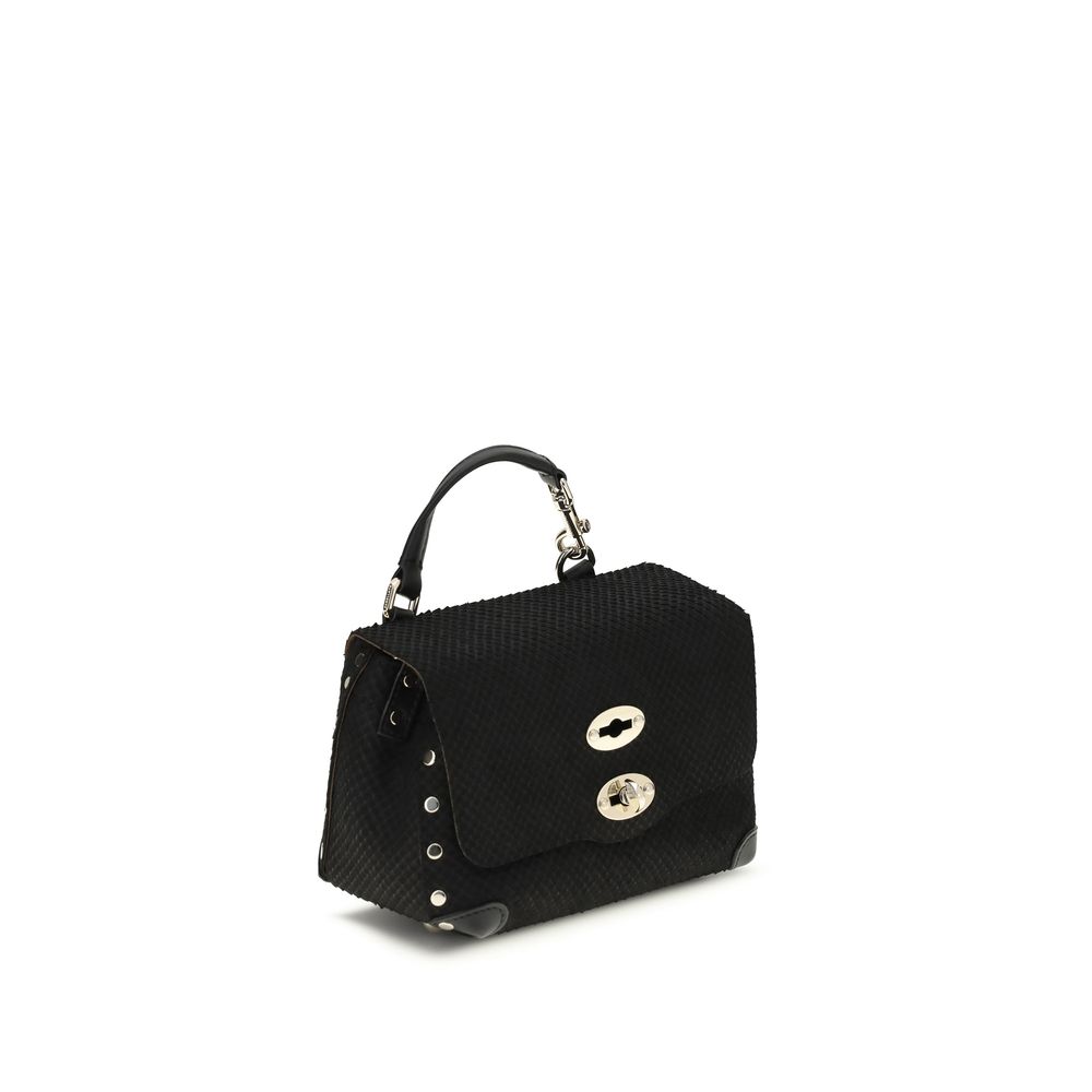 Black Calf Leather Bos Taurus Handbag - Thumbnail 2