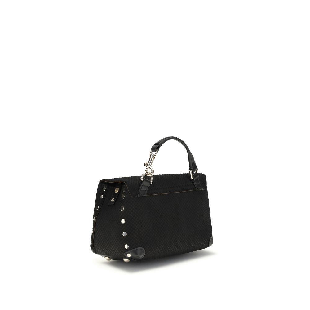 Black Calf Leather Bos Taurus Handbag - Thumbnail 3