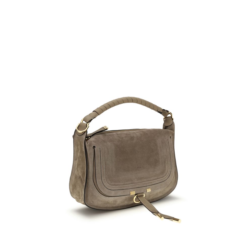 Beige Calf Leather Bos Taurus Shoulder Bag - Thumbnail 2