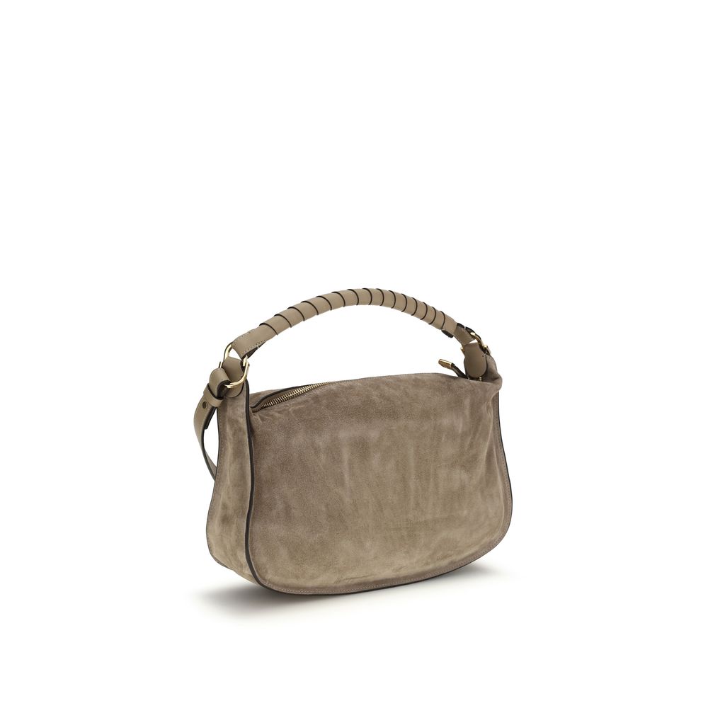 Beige Calf Leather Bos Taurus Shoulder Bag - Thumbnail 3