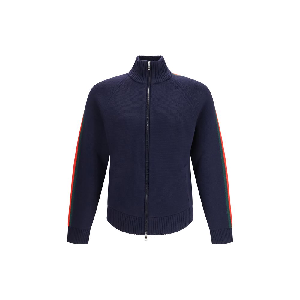 Blue Wool Trench Coat