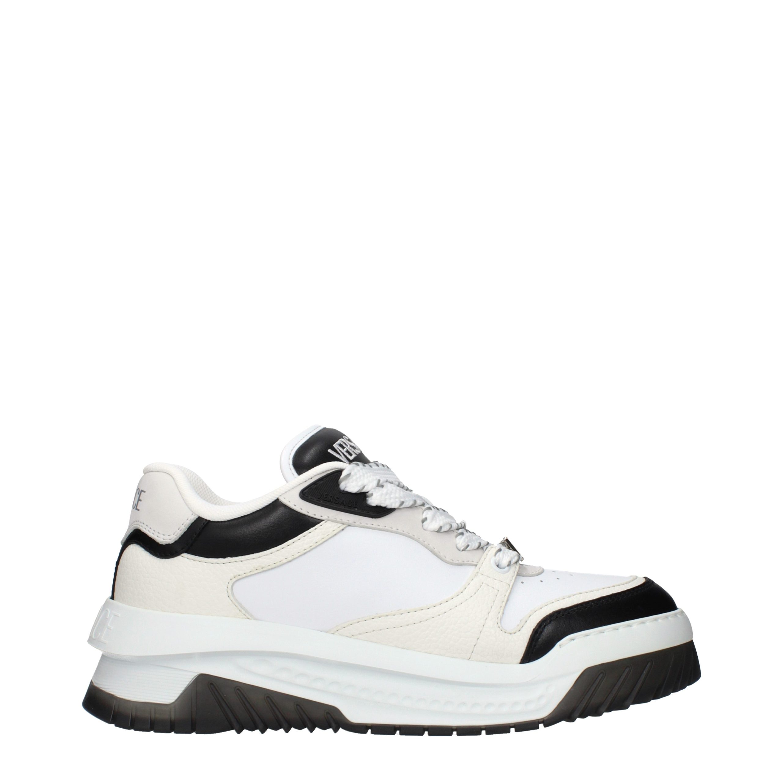 White Leather Low Top Sneakers