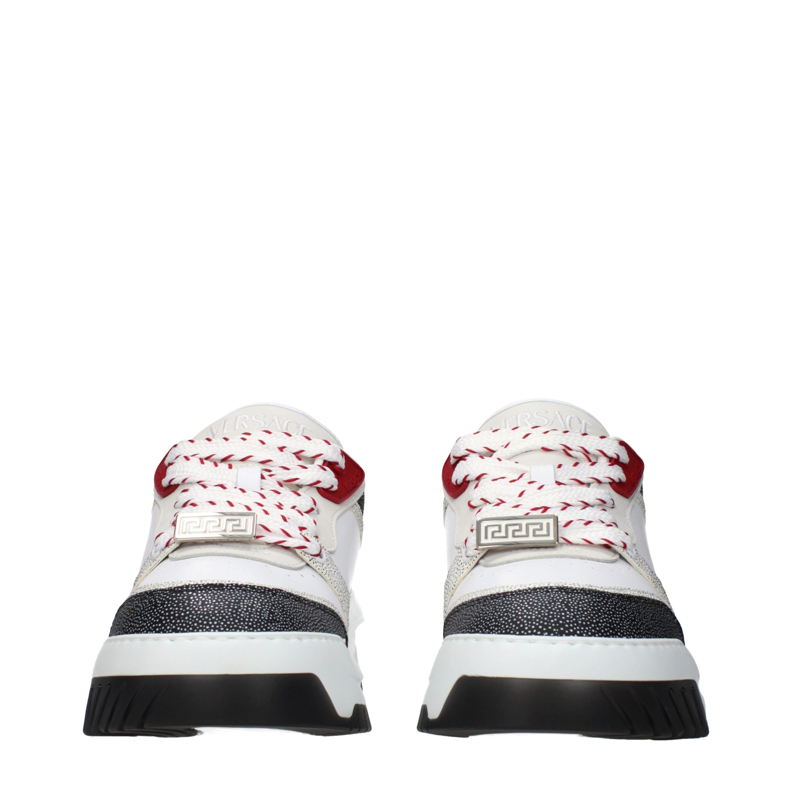 White Leather Chunky Sneakers - Thumbnail 3