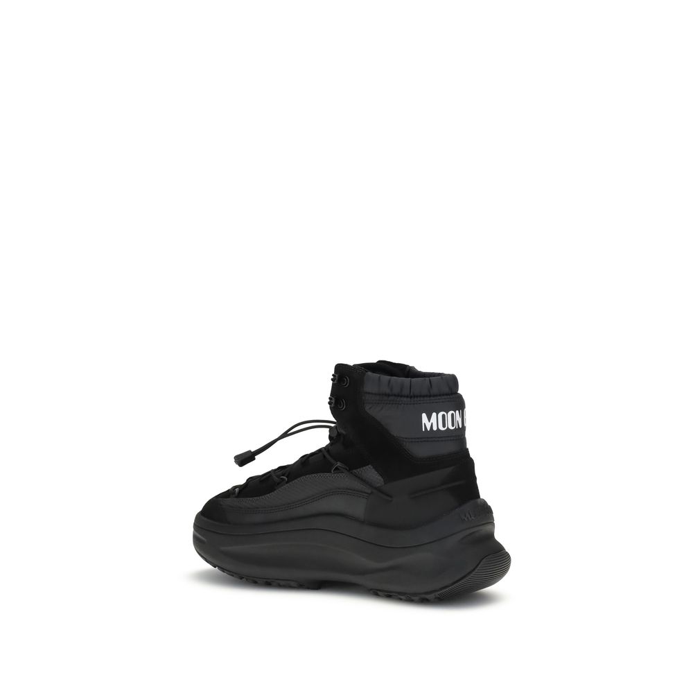 Black Polyester Athletic Sneakers - Thumbnail 3