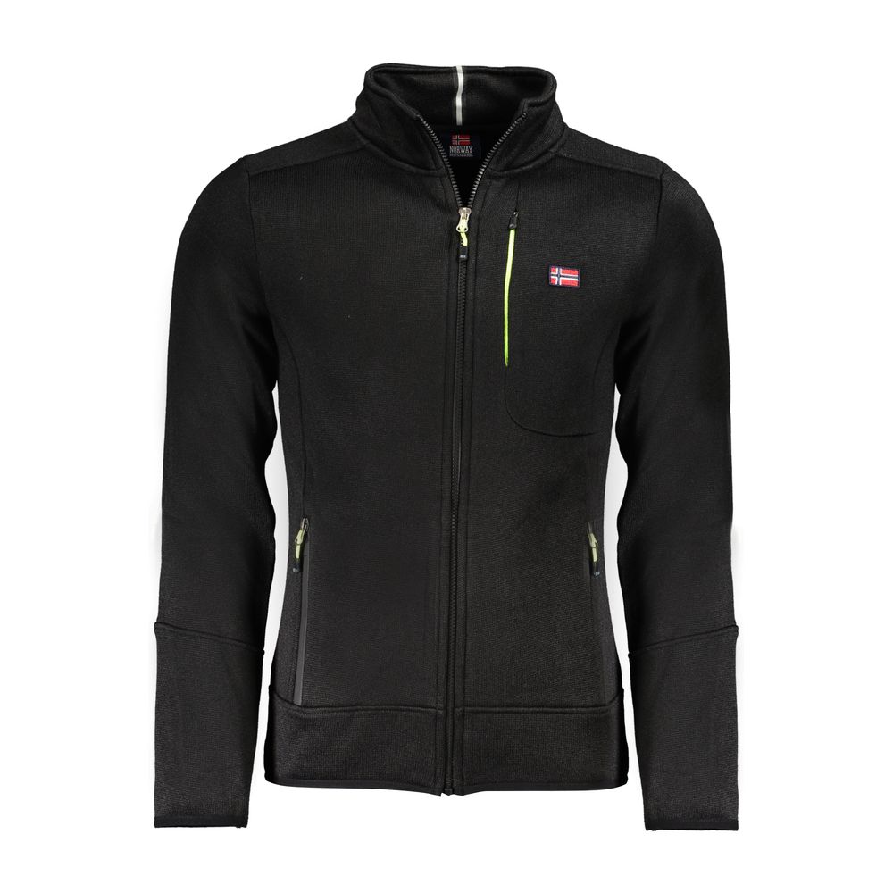 Black Polyester Men's Sweatshirt