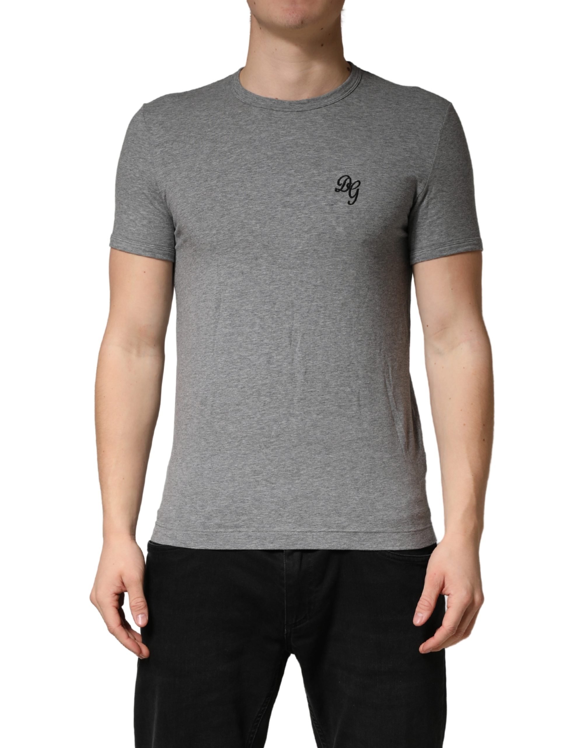 Gray DG Logo Crew Neck Men Underwear T-shirt