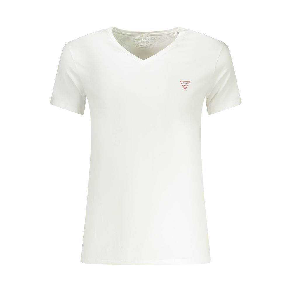 White Cotton Men's V-Neck T-Shirt