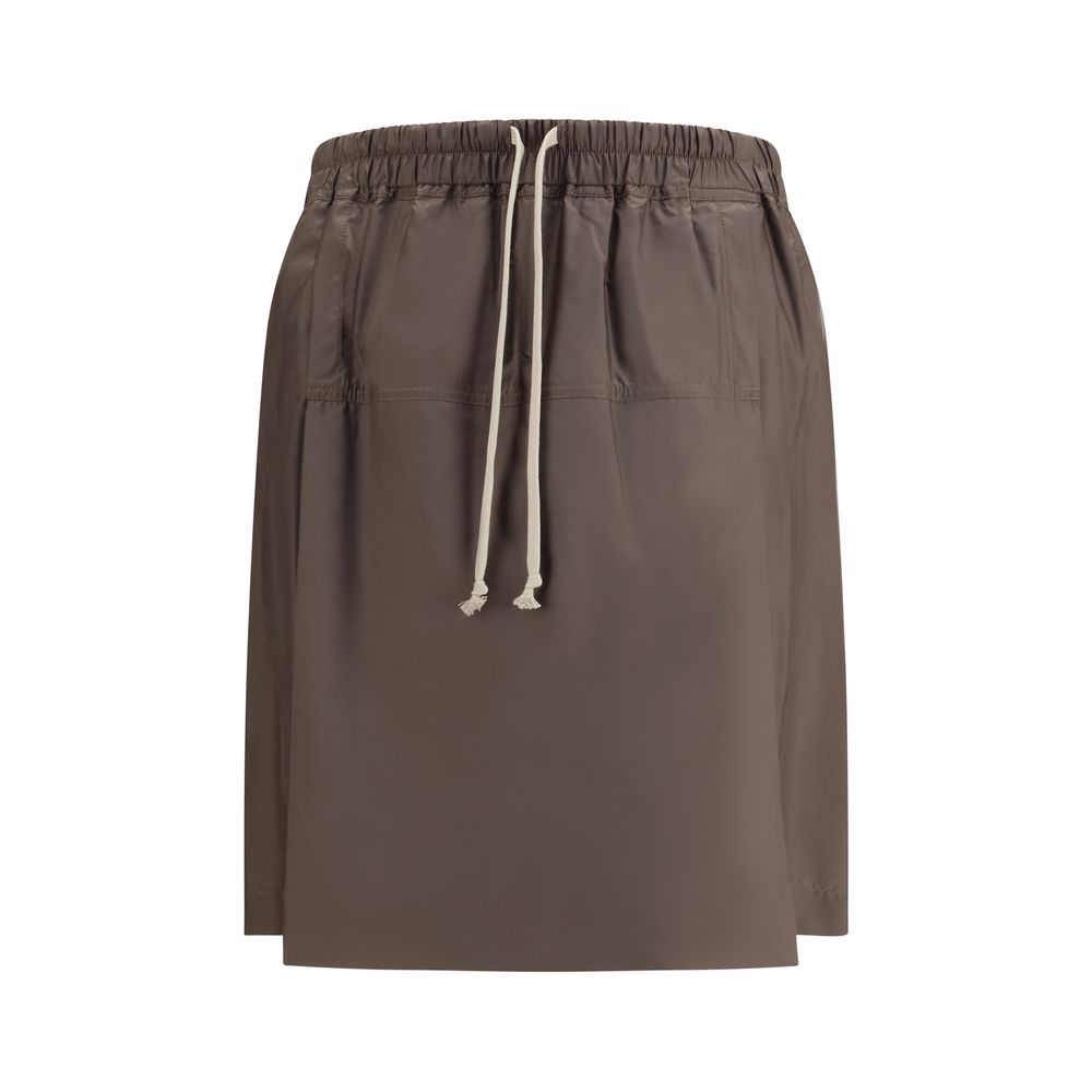 Brown Polyester Bermuda Shorts