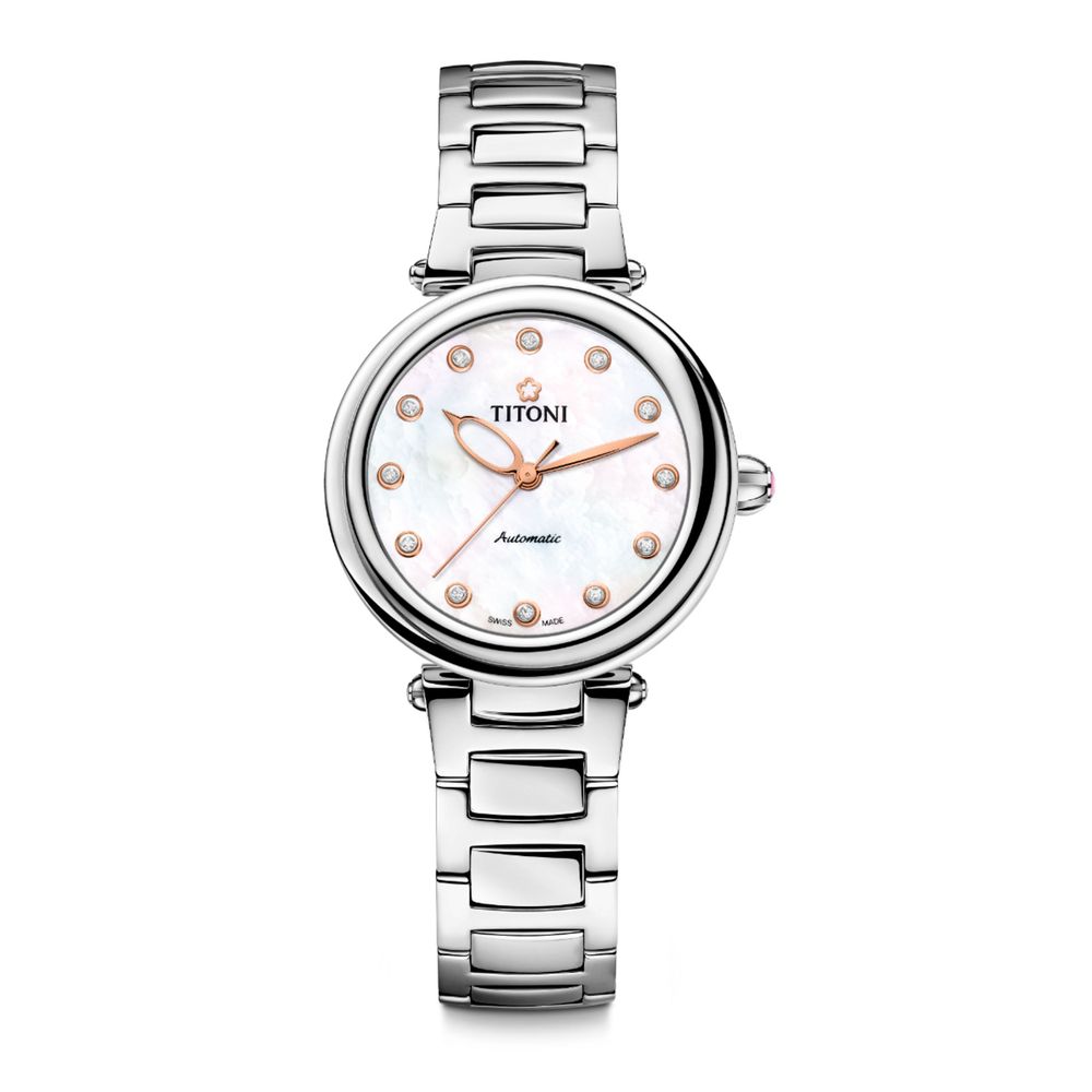 TITONI Gray Stainless Steel Dress Women's Watch