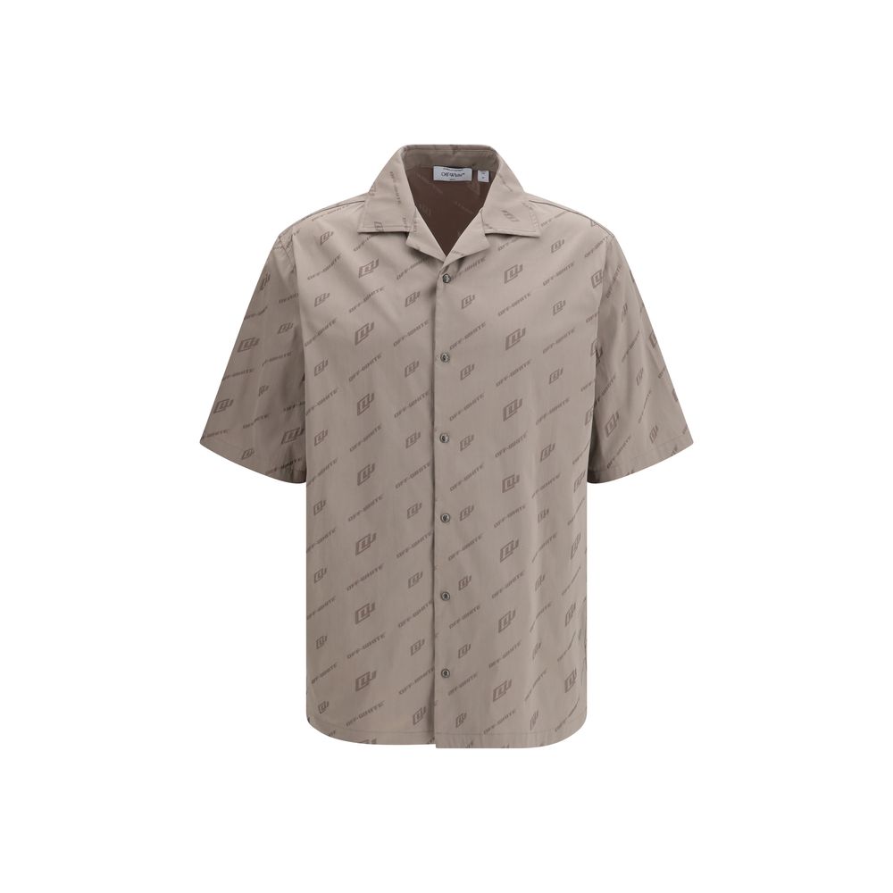 Beige Viscose Shortsleeve Shirt