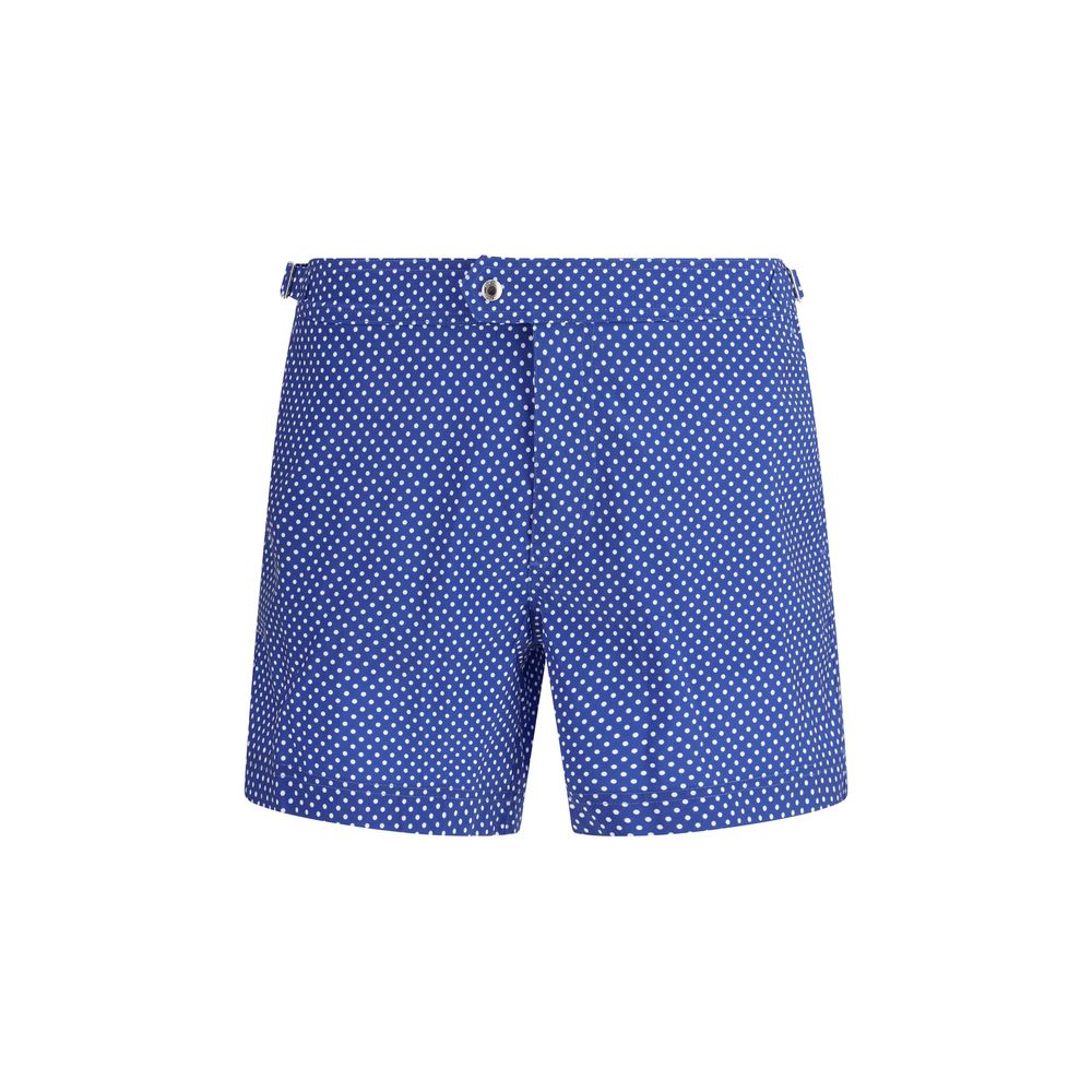 Blue Polyester Shorts