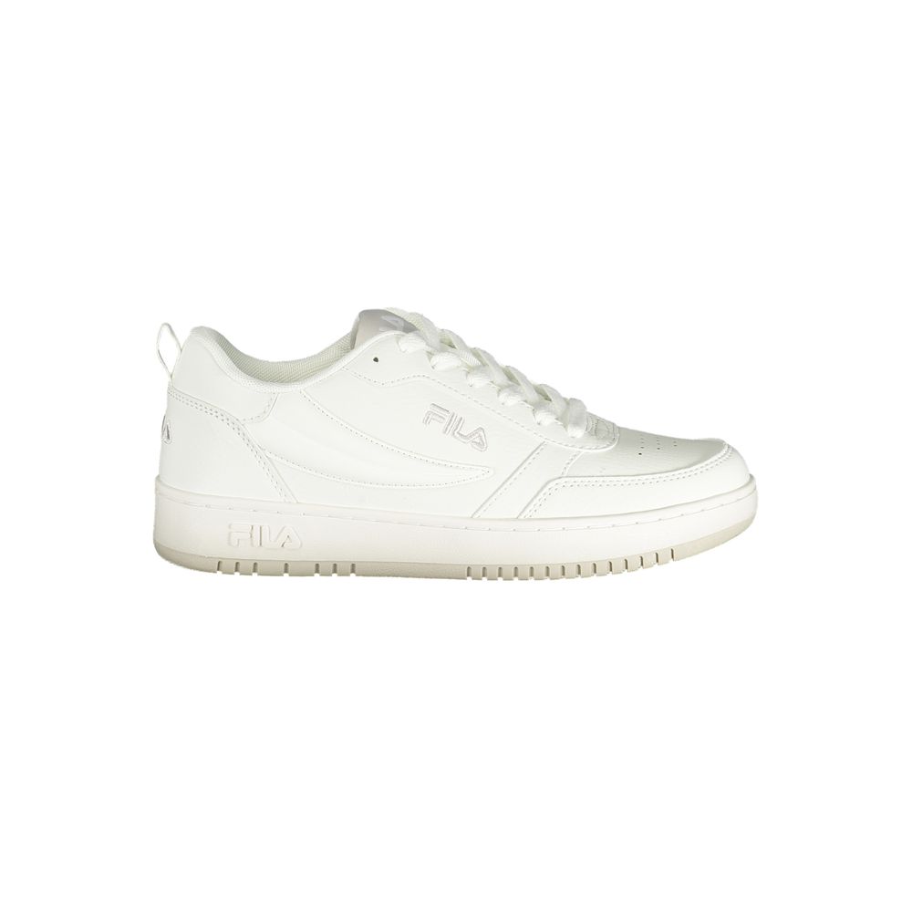White Polyurethane Women Sneaker