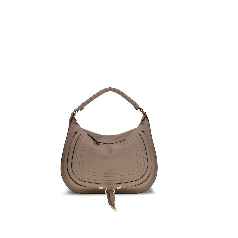 Beige Calf Leather Bos Taurus Shoulder Bag