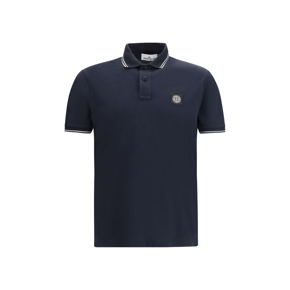 Blue Cotton Polo Shirt
