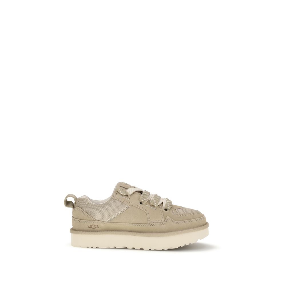 Beige Calf Leather Bos Taurus Low Top Sneakers