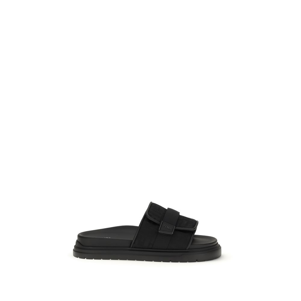 Black Polyamide Sandals