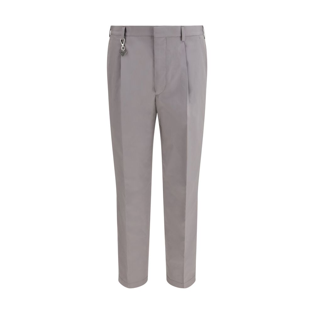 Gray Cotton Dress Pants