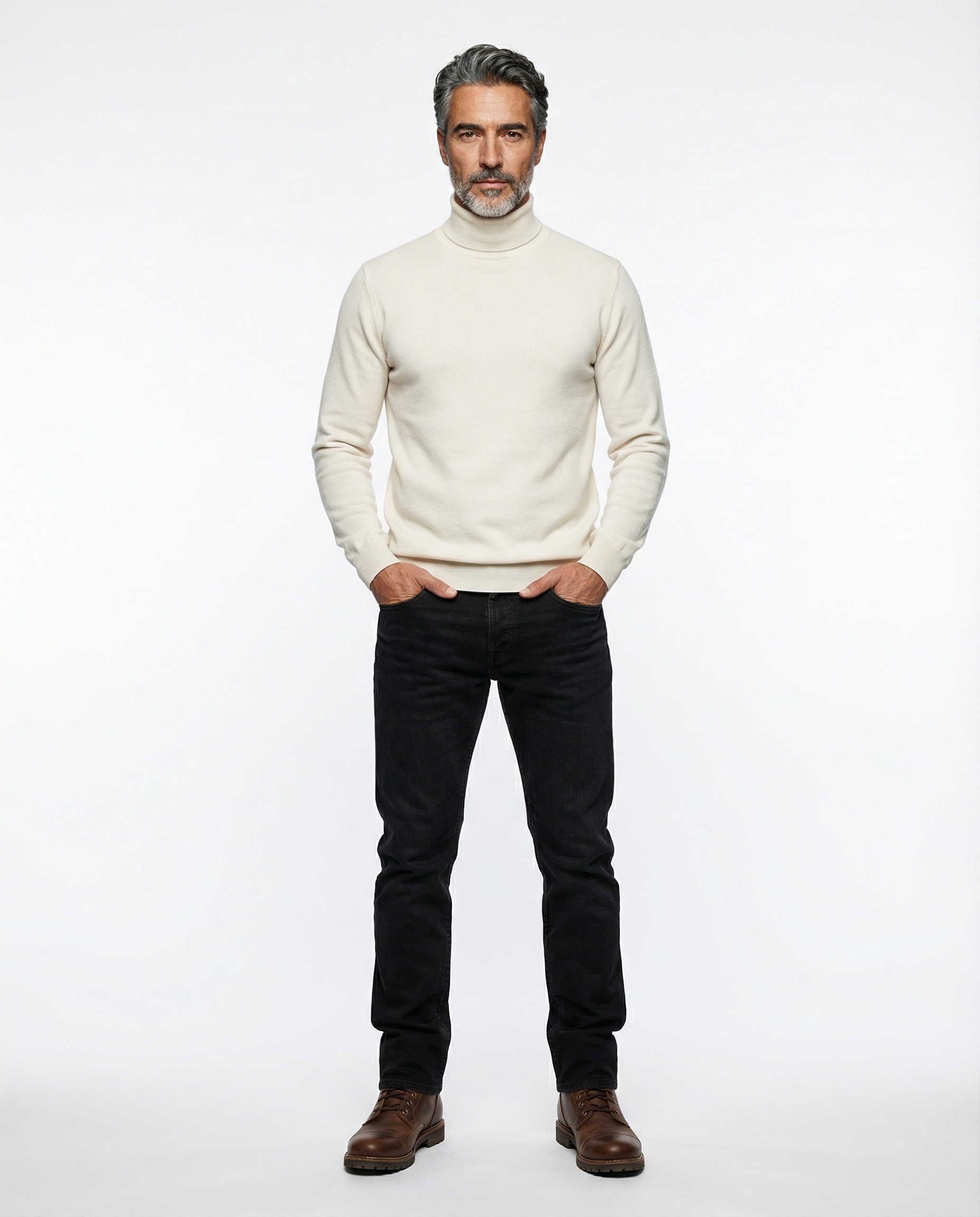 White Cashmere Turtleneck