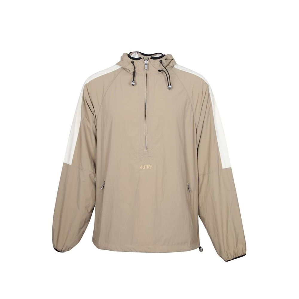 Beige Nylon Shell Jacket