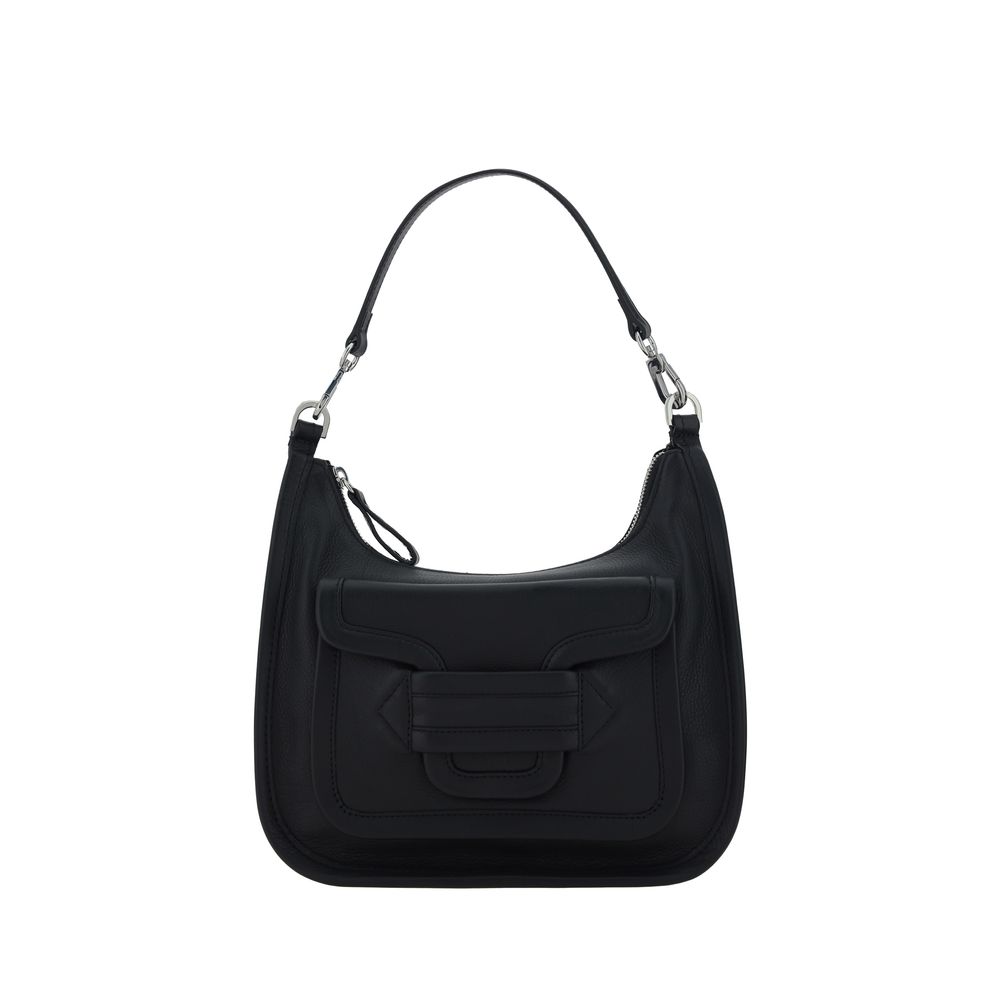 Black Calf Leather Bos Taurus Shoulder Bag