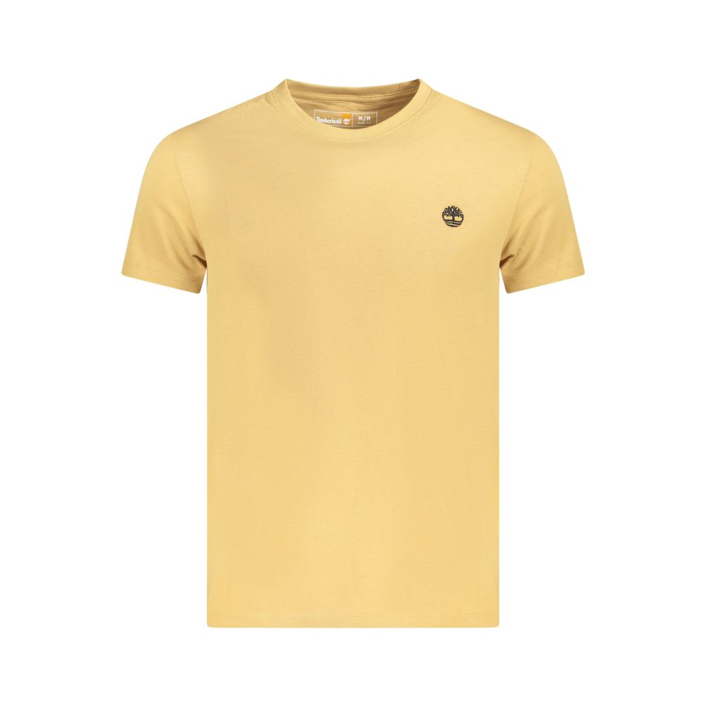 Beige Cotton Men T-Shirt