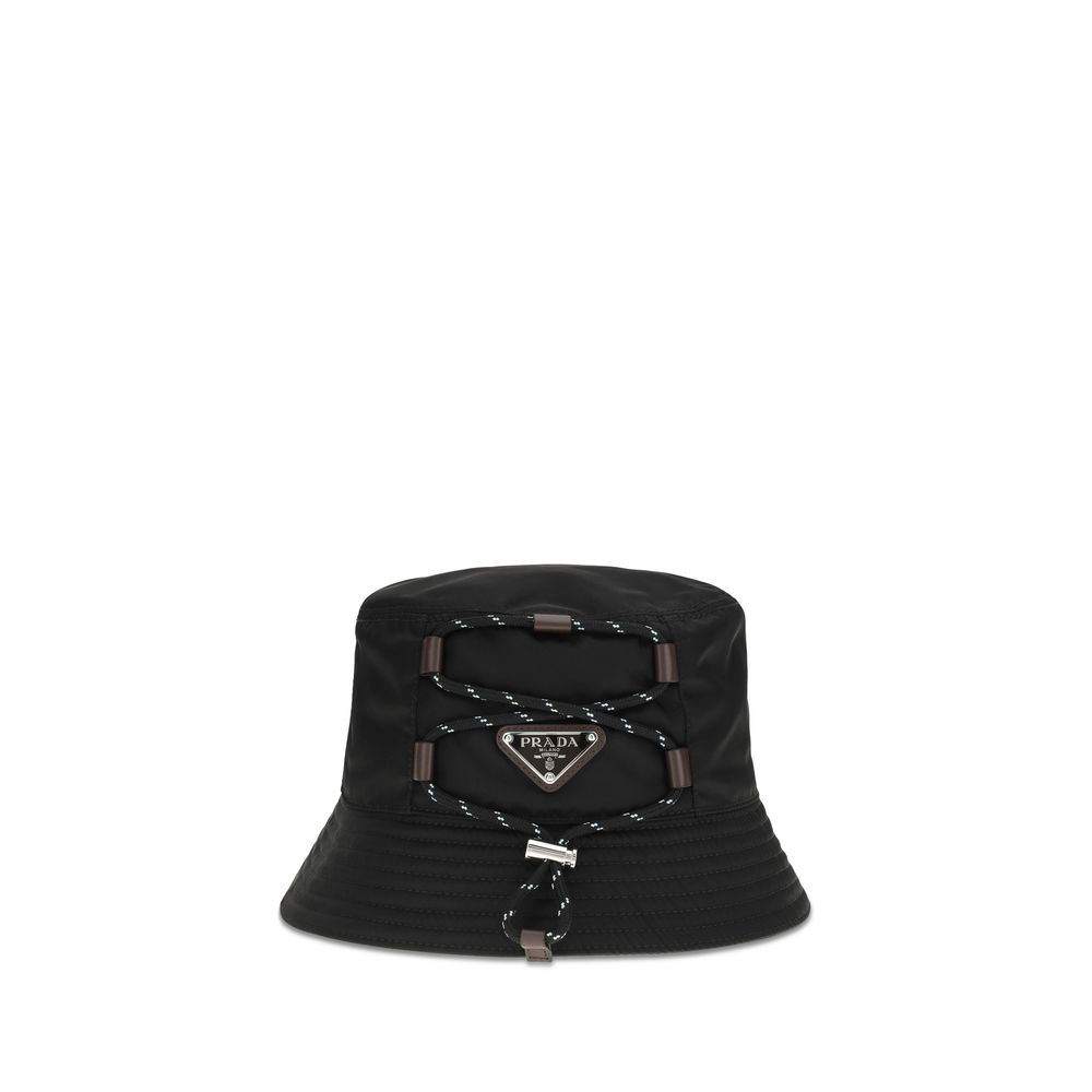 Black Recycled Polyamide Bucket Hat
