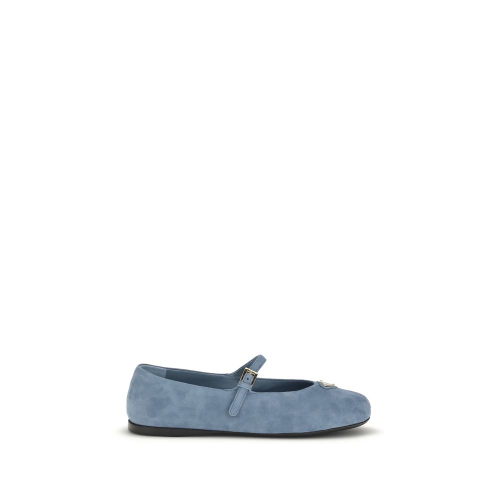 Blue Goatskin Ballet Flats