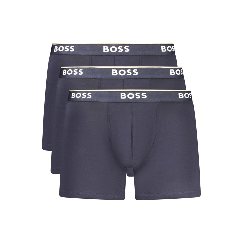 Blue Cotton Men Boxer Short
