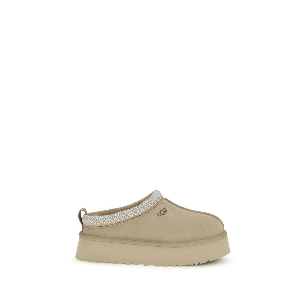Beige Calf Leather Bos Taurus Mules